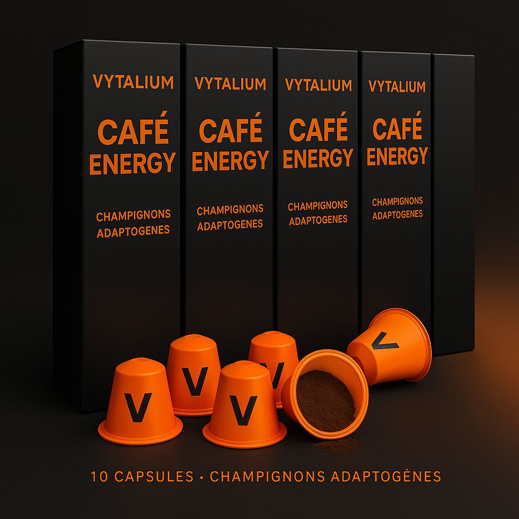 ☕ VYTALIUM Café Énergy – 30 Capsules Adaptogènes 🍄